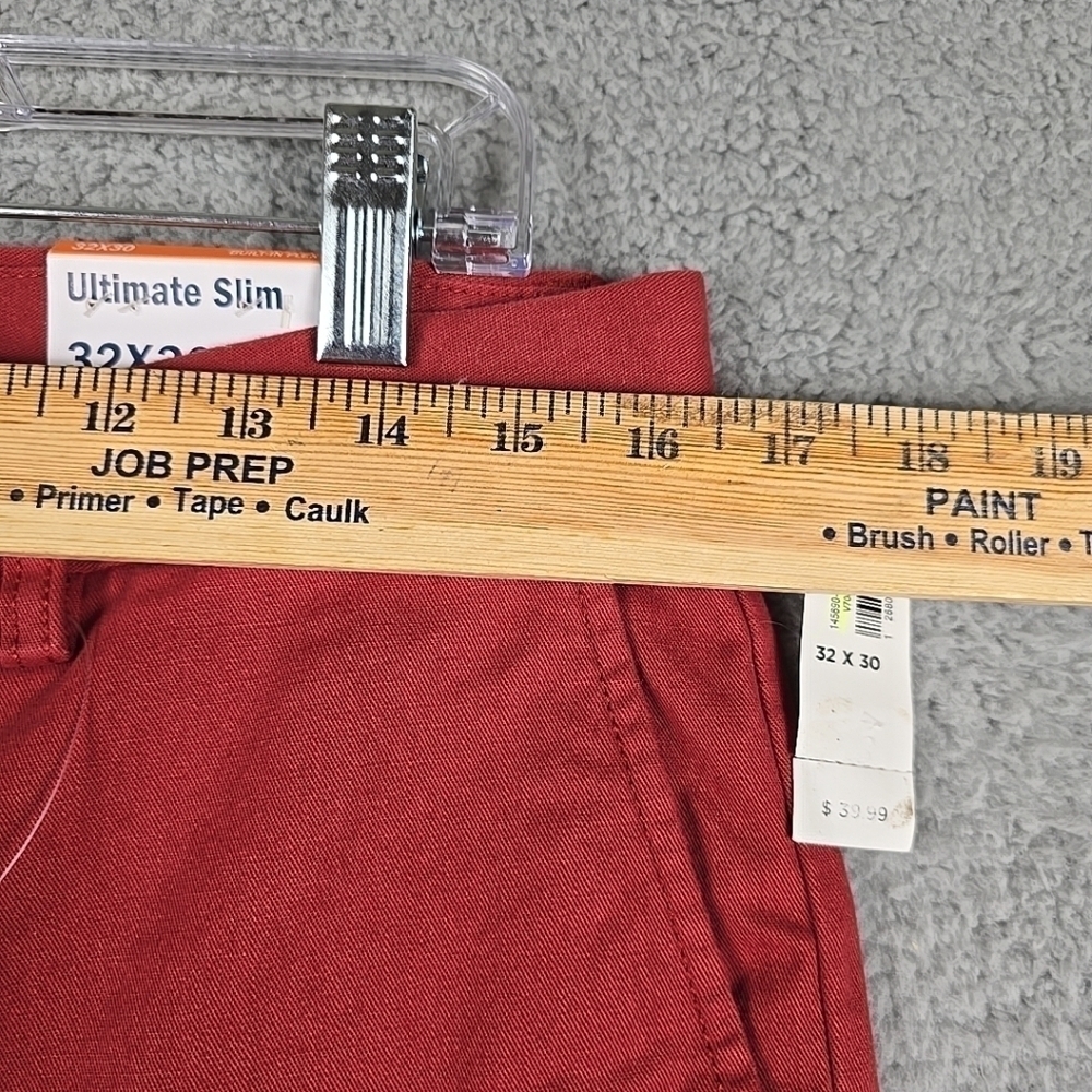 Old Navy Ultimate Slim Built In Flex Red Women's Pants Size 32 X 30 - Picture 7 of 16